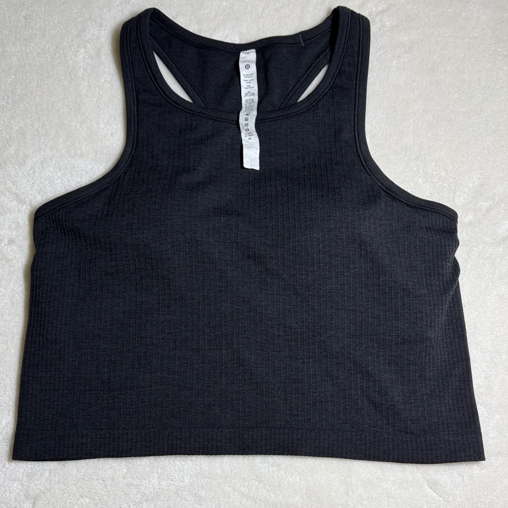 lululemon athletica charcoal Gray Sports Bra